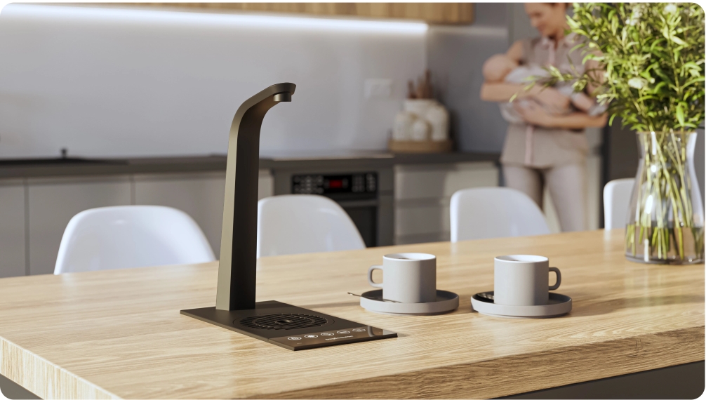 Image d'une fontaine dans une cuisine