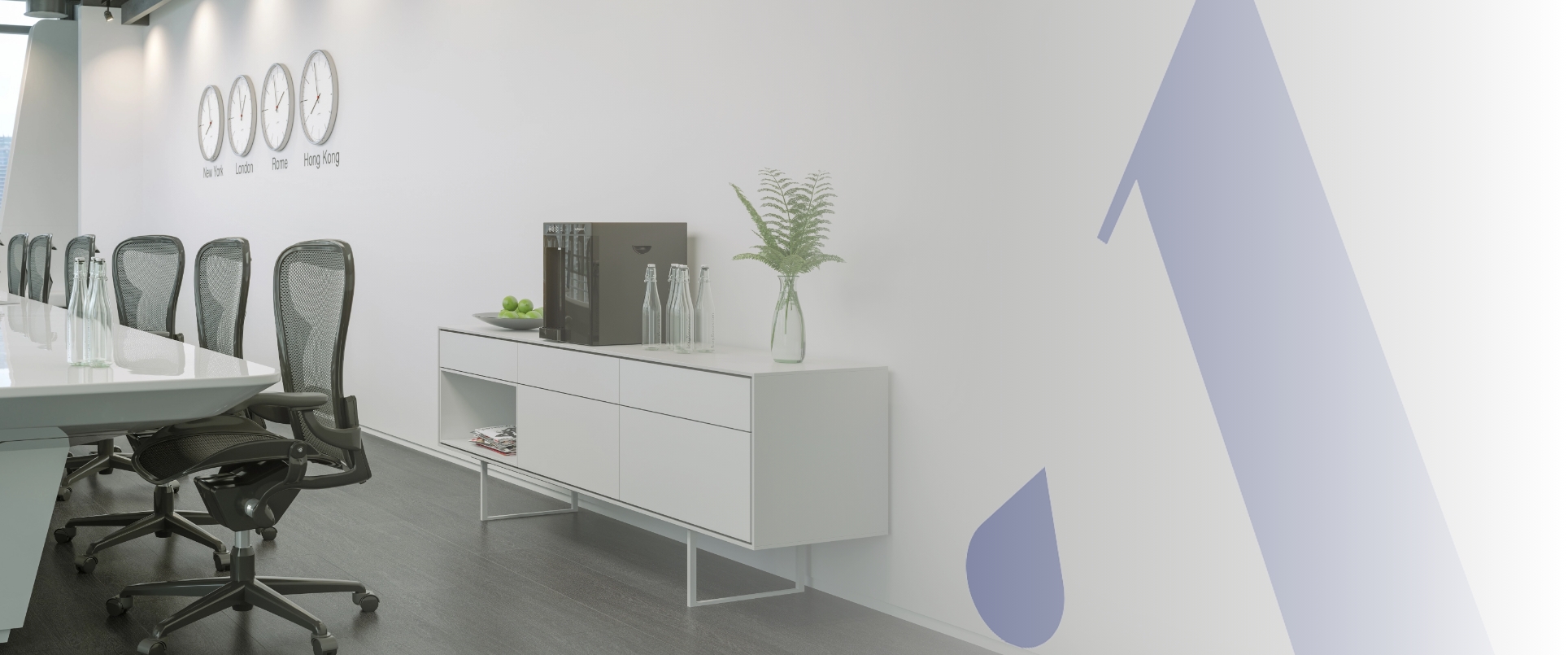 Image d'un bureau avec une fontaine noir
